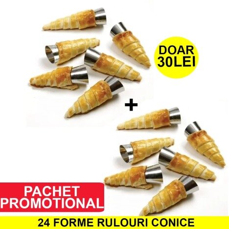 Pachet promo 2x Set 12 forme rulouri conice